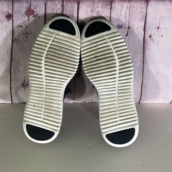 COLE HAAN Men's 2.ZERØGRAND Laser Wingtip Navy Blue Oxfords. Sz: 7 - Picture 5 of 11